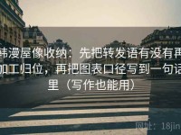 韩漫屋像收纳：先把转发语有没有再加工归位，再把图表口径写到一句话里（写作也能用）