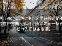 糖心Vlog页边批注：这里转折词是不是在带方向没落地，所以先画一条时间线（先把链条走通）