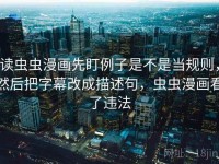 读虫虫漫画先盯例子是不是当规则，然后把字幕改成描述句，虫虫漫画看了违法